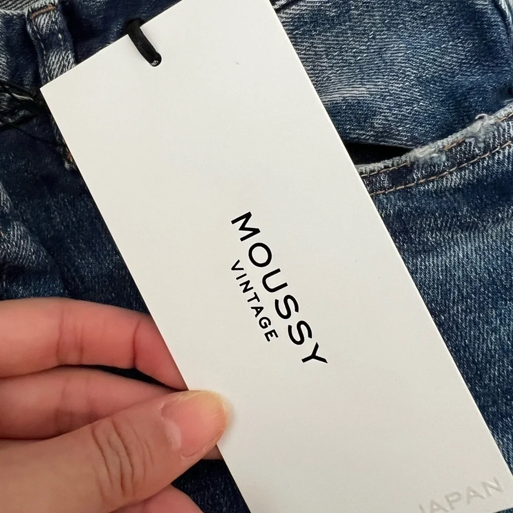 NWT MOUSSY My Adrian Friends High Waist Dark Distressed Jeans US 29 - Picture 6 of 6